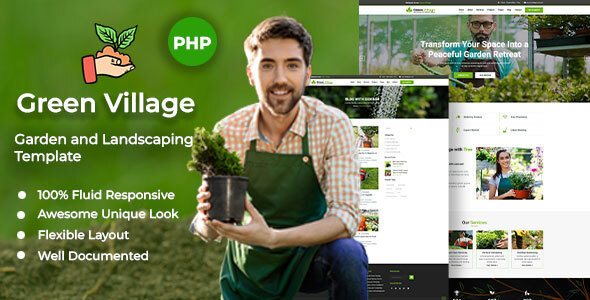 Green Village || Garden and Landscaping Responsive PHP Template