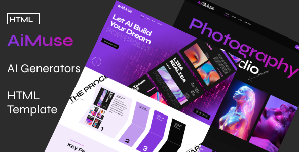 AiMuse – AI Portfolio Generator HTML Template