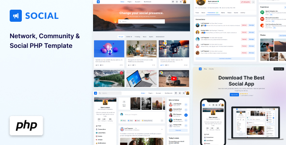 Social - Network & Community PHP Template