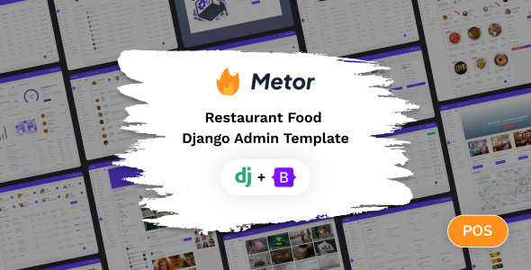 Metor - Django 5 Restaurant Food Admin Dashboard Template