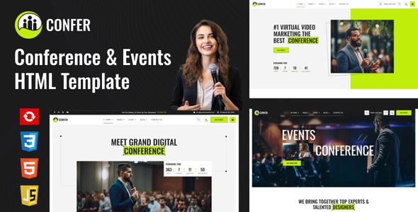 Confer - Conference & Events HTML Template