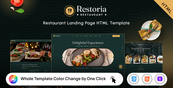 Restoria - Restaurant HTML Template