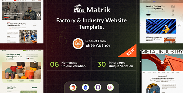 Matrik - Factory & Industry HTML Template