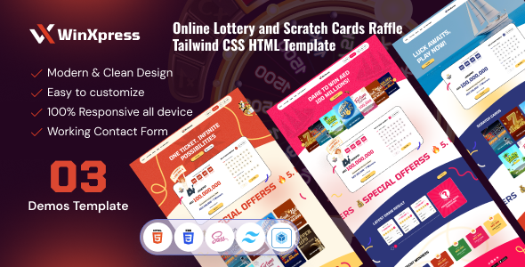 Winxpress – Lottery & Scratch Card Website Template