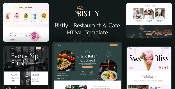 Bistly - Restaurant & Cafe HTML Template