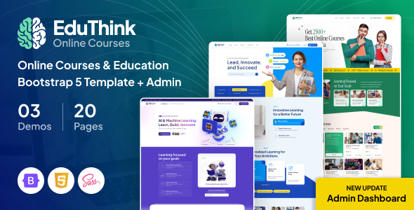 EduThink | Online Courses & Education HTML Template + Admin