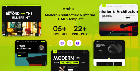 Arsha - Architecture Construction & Interior HTML5 Template