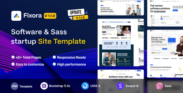 Fixora - Software, SaaS & Startup PHP Template