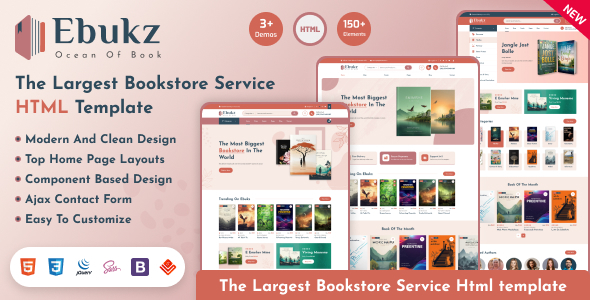 Ebukz - eBooks & Reading Shop HTML Template