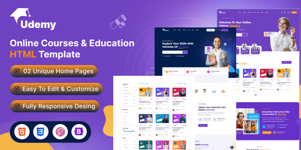 Udemy - Online Courses & Education Html Template