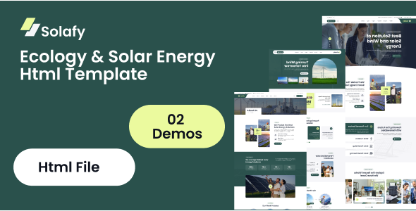 Solafy - Ecology & Solar Energy Html Template