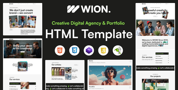 Wion - Creative Digital Agency Html Tempalte