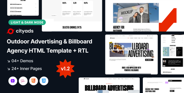 Cityads - Outdoor Advertising & Billboard Agency HTML Template
