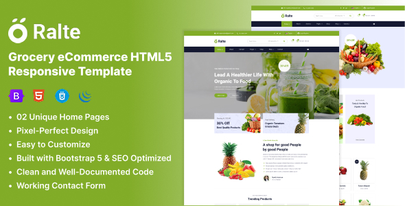 Ralte - Grocery eCommerce HTML5 Responsive Template