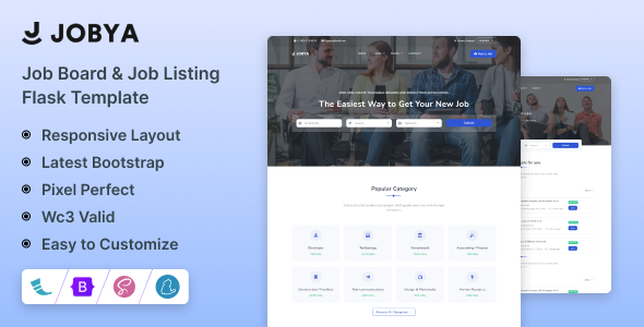 Jobya - Job Board & Job Listing Flask Template