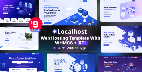 Localhost - Web Hosting Template with WHMCS + RTL