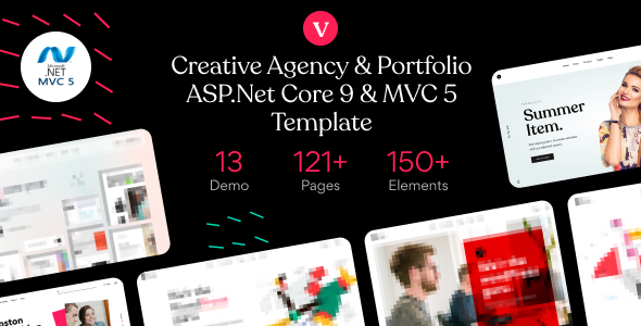 vCamp - Creative Agency & Portfolio ASP.Net Core 9 & MVC 5