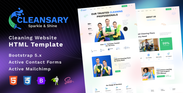 Cleansary- Cleaning Website HTML Template