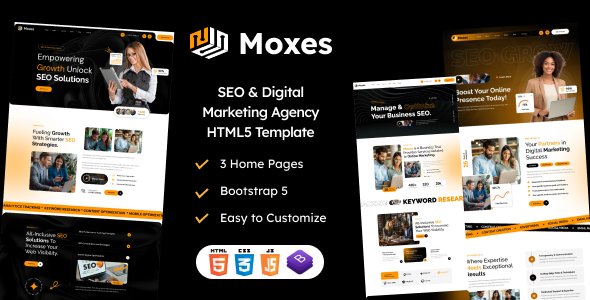 Moxes - SEO & Digital Marketing Agency HTML Template