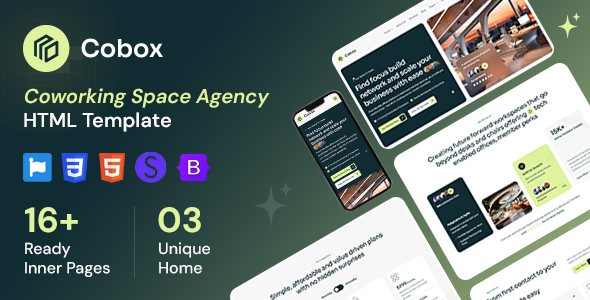 Cobox - Coworking Space Agency HTML Template