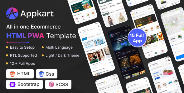 Appkart - Multipurpose PWA HTML Template
