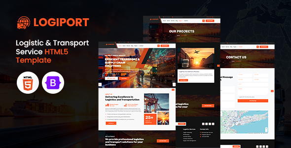 Logiport - Logistic & Transport Service HTML5 Template