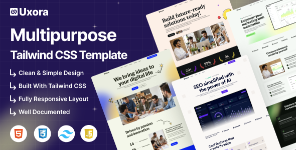 Uxora - Software, SaaS & Startup TailwindTemplate