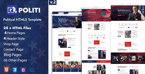 Politiva - Political Election Campaign & Political Party HTML Template