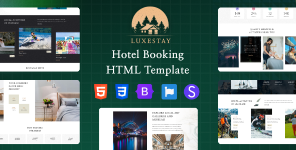 LuxeStay – Modern & Responsive Hotel Booking HTML Template