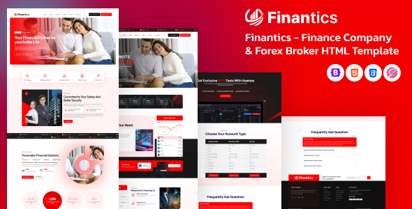 Finantics - Finance Company & Forex Broker HTML Template
