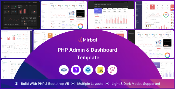 Mirbal - PHP Admin & Dashboard Template