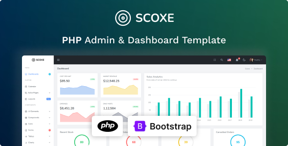 Scoxe - PHP Admin & Dashboard Template