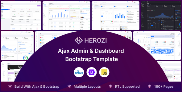 Herozi - Ajax Admin Dashboard Template