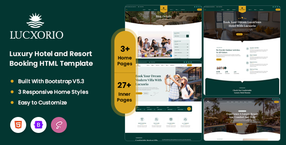 Lucxorio - Luxury Hotel and Resort Booking HTML Template