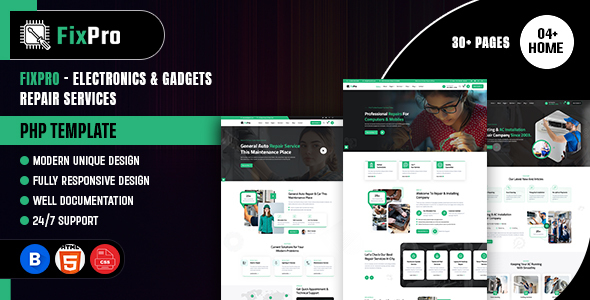 Fixpro - Electronics & Gadgets Repair Services PHP Template