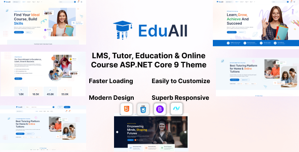 EduAll – LMS Tutors Education & Online Course ASP.NET Core 9 Template