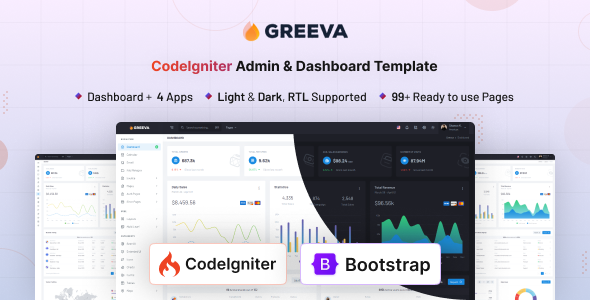 Greeva - CodeIgniter Admin & Dashboard Template