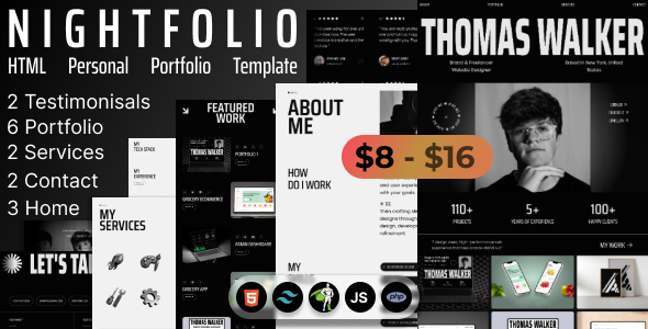 Nightfolio - HTML Personal Portfolio Template