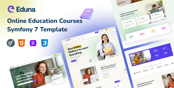 Eduna - Online Education Courses Symfony 7 Template