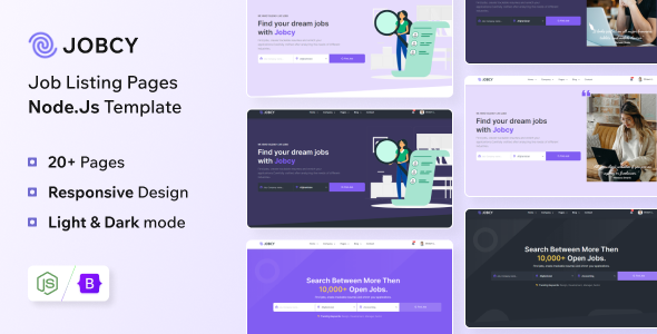 Jobcy - Nodejs Job Listing & Directory Template