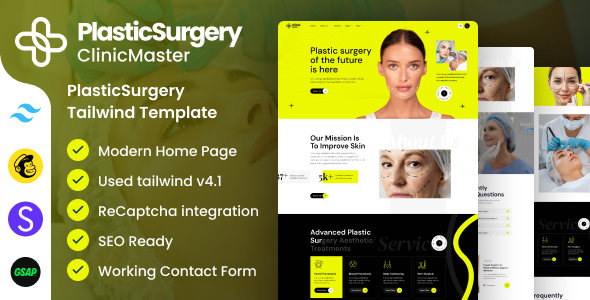 ClinicMaster - Cosmetic and Plastic Surgery Tailwind CSS Template