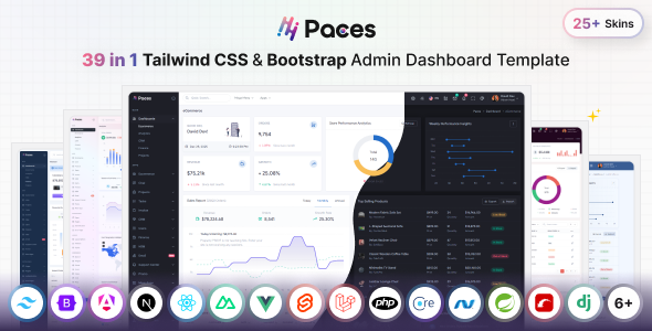 Paces - Admin & Dashboard Template (Tailwind CSS 4 & Bootstrap 5)