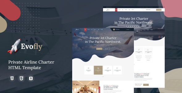 Evofly - Private Airline Charte HTML 5 Template
