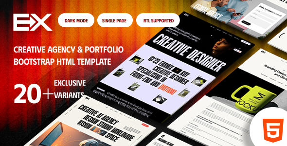 Eronix - Creative Agency & Portfolio Bootstrap HTML Template