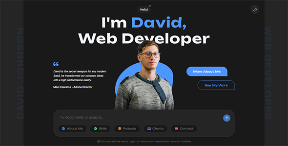 ChatFolio - Personal Portfolio HTML Template
