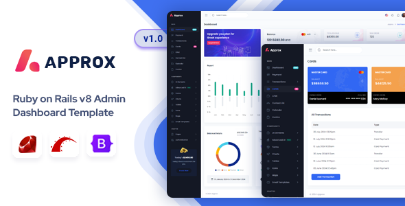 Approx  -  Ruby on Rails Admin & Dashboard Template