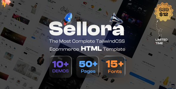 Sellora | TailwindCSS Modern Complete Ecommerce Template