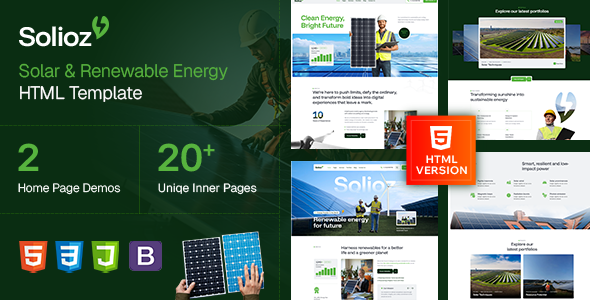 Solioz - Renewable Energy HTML Template