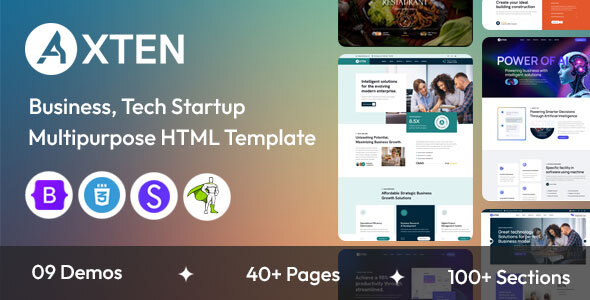 Axten – Business & Tech Startup HTML Template