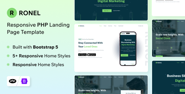 Ronel - PHP Landing Page Template